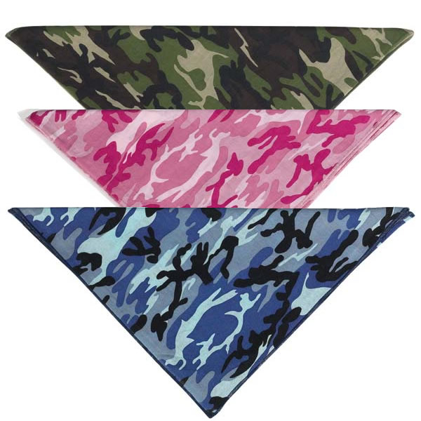 pink camo dog bandana